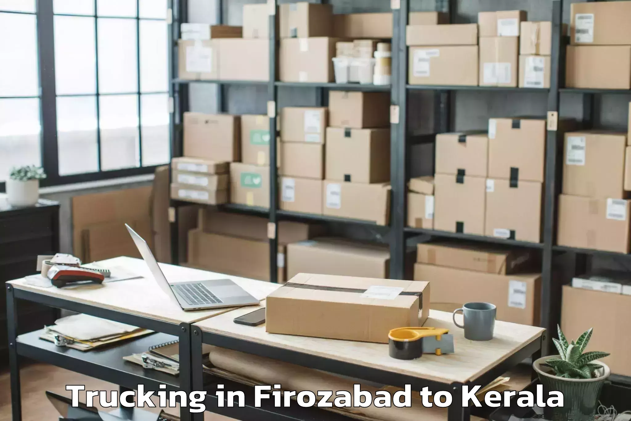 Quality Firozabad to Shoranur Trucking